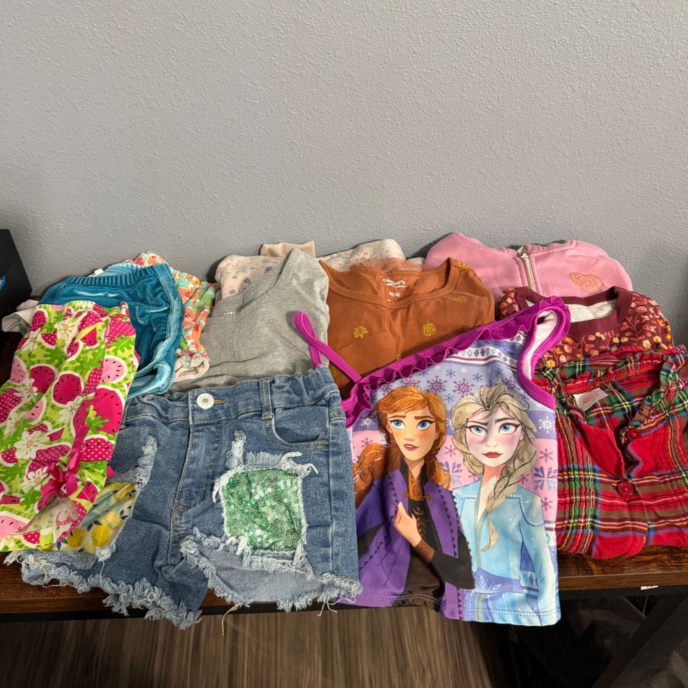 Baby Girl's Clothing Lot Size 4T Mix Season Basics Bundle Cute Clothes 11 Pieces